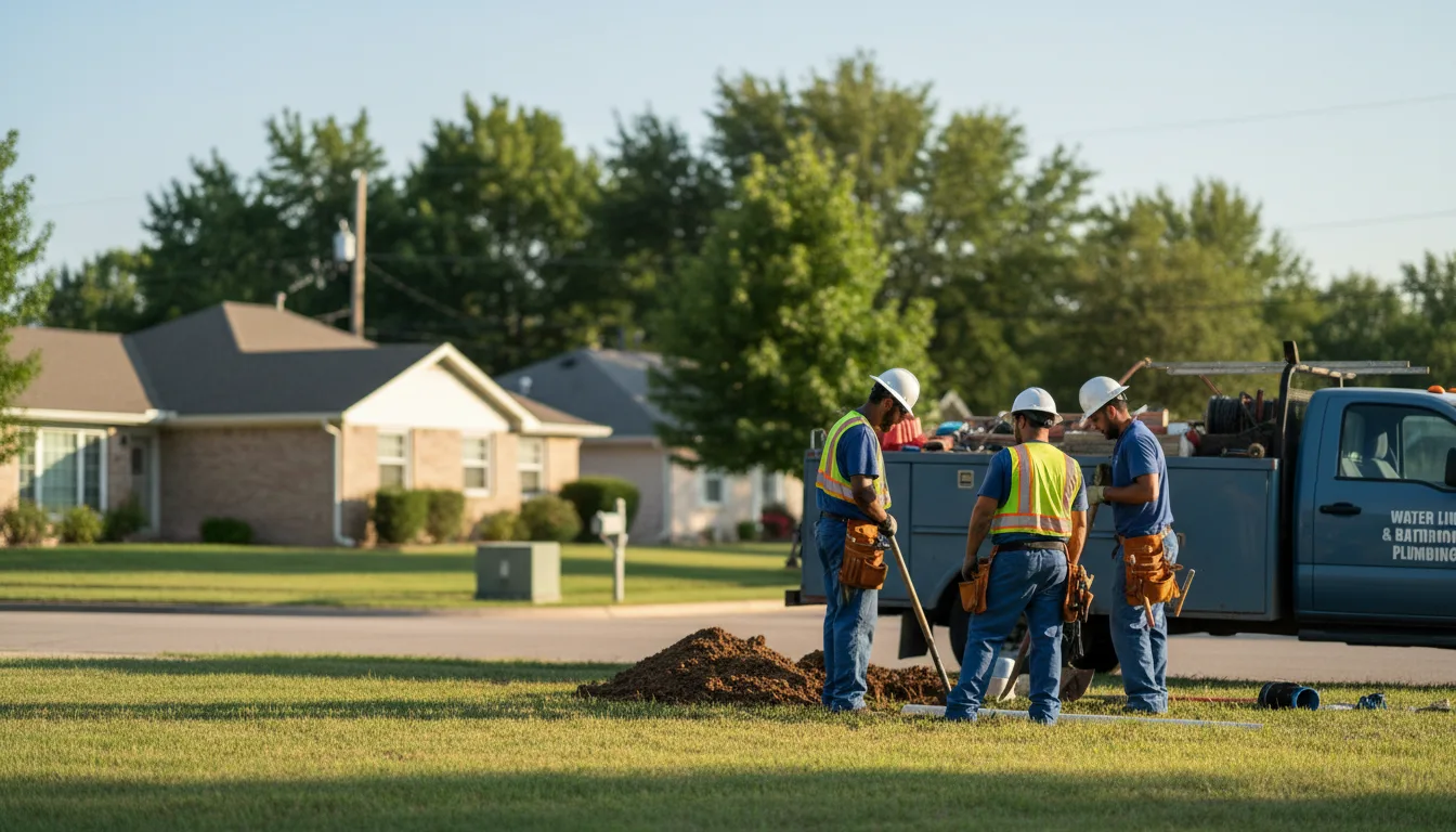 Residential water line and bathroom plumbing service in Champlin, MN